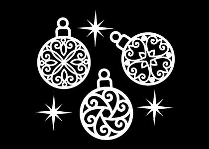 Ёлочки − трафарет 14