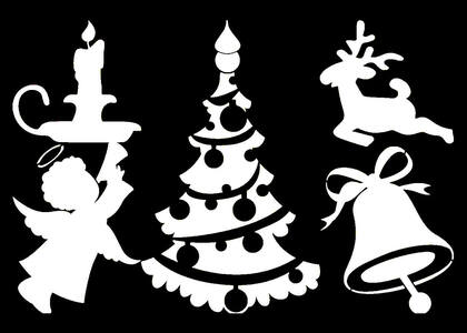 Ёлочки − трафарет 15