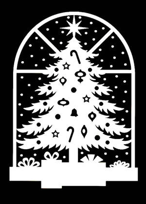 Ёлочки − трафарет 17