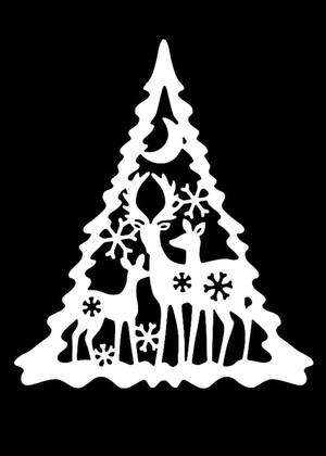 Ёлочки − трафарет 19