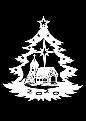 Ёлочки − трафарет 21