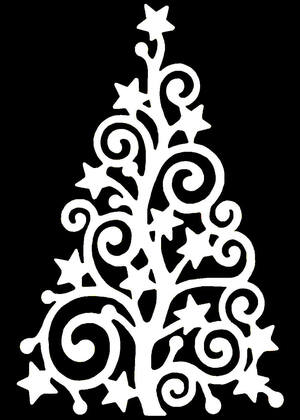 Ёлочки − трафарет 22