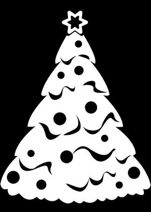 Ёлочки − трафарет 25
