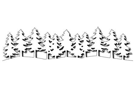 Ёлочки − трафарет 8