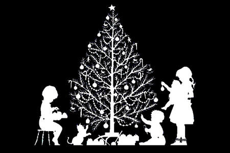 Ёлочки − трафарет 9