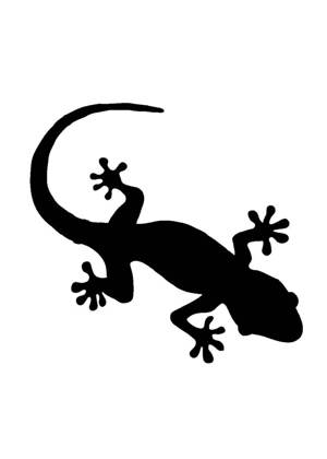 Ящерица − трафарет 14