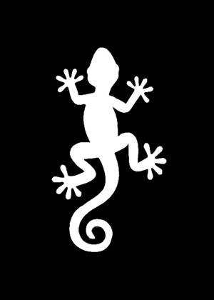 Ящерица − трафарет 3