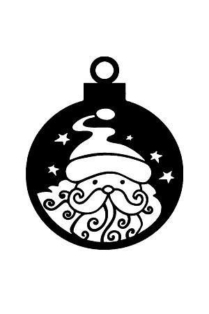 Елочные Игрушки − трафарет 1