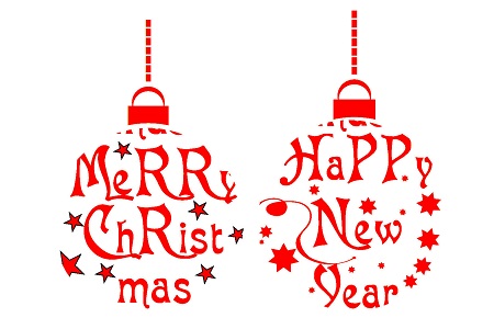 Елочные Игрушки − трафарет 20