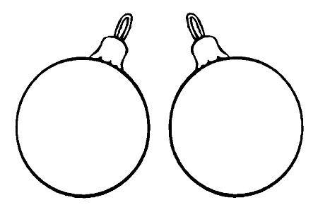 Елочные Игрушки − трафарет 22