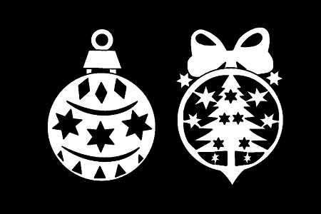 Елочные Игрушки − трафарет 23