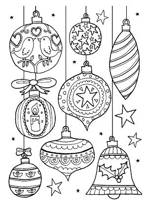 Елочные Игрушки − трафарет 31