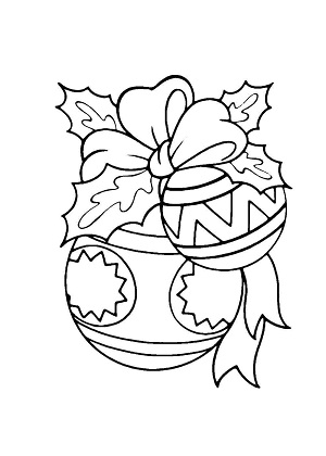 Елочные Игрушки − трафарет 39