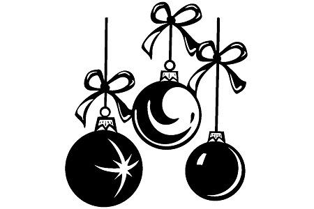 Елочные Игрушки − трафарет 4