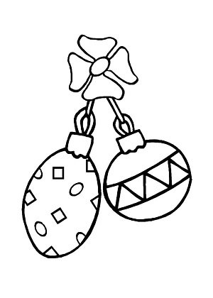 Елочные Игрушки − трафарет 43
