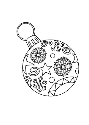 Елочные Игрушки − трафарет 44