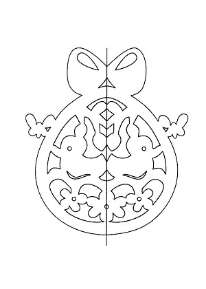 Елочные Игрушки − трафарет 48