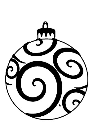 Елочные Игрушки − трафарет 5