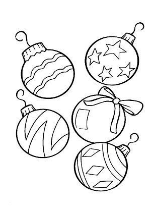 Елочные Игрушки − трафарет 50