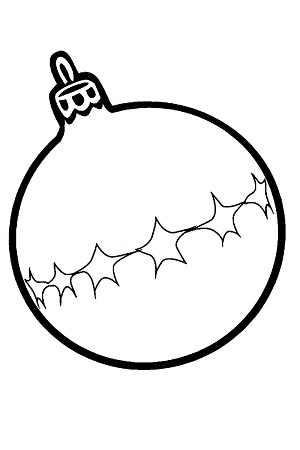 Елочные Игрушки − трафарет 9