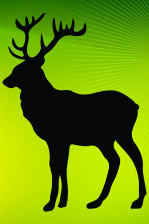 Трафареты оленей Олень