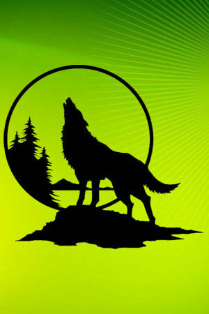 Трафареты волка Волк
